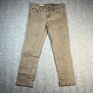 Adriano Goldschmied AG Stilt Crop Cigarette Crop Brown Denim Jeans Size 28 Women